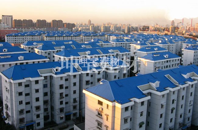 新型PVC合成樹(shù)脂瓦平改坡工程